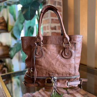 CHLOÉ Paddington Brown Leather Tote Bag