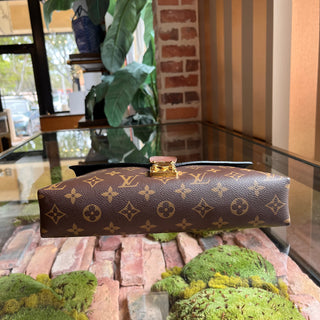 LOUIS VUITTON Pallas Chain Noir Monogram Canvas Leather Crossbody Bag