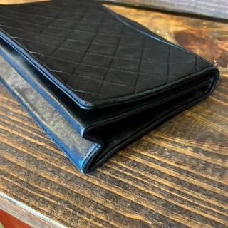 CHANEL Flap Black Quilted Lambskin Vintage Shoulder Bag