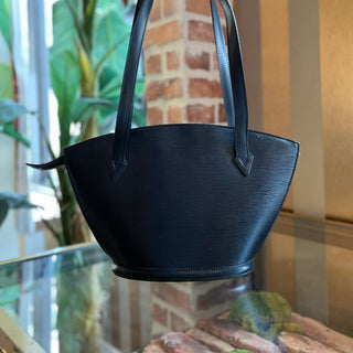 LOUIS VUITTON Saint Jacques PM Black Epi Leather Tote Bag