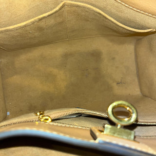 LOUIS VUITTON On My Side MM Noir & Brown Calfskin Leather 2-Way Tote Bag