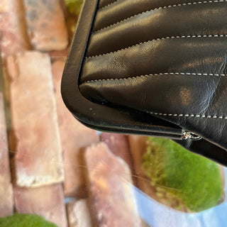 CHANEL Mademoiselle Lambskin Vertical Quilted Clutch