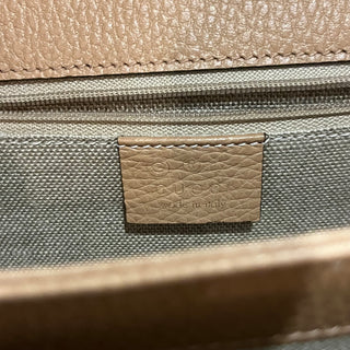 GUCCI Medium Beige Interlocking G Dollar Calfskin Leather Shoulder Bag