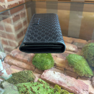 GUCCI Black Microguccissima Continental Wallet