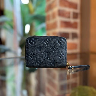 LOUIS VUITTON Zippy Black Empreinte Leather Coin Purse
