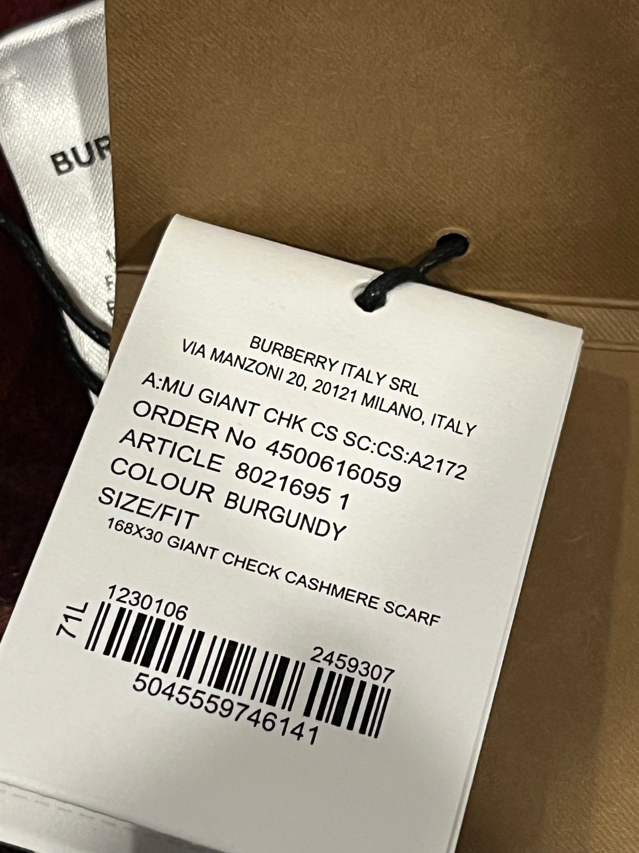 cashmere scarf tag