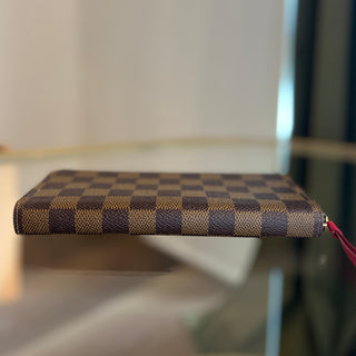 LOUIS VUITTON Clémence Damier Ebene Red Canvas Wallet