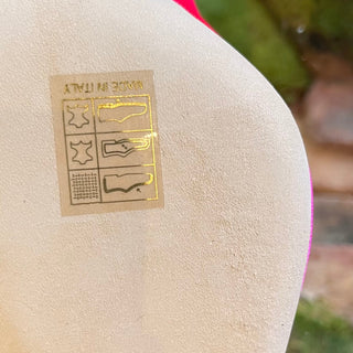 DIOR Hot Pink Canvas Peep Toe Heels SZ 38 (US 8)