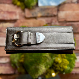 GUCCI Metallic Leather Romy Clutch