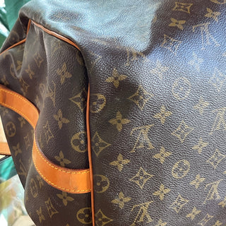 LOUIS VUITTON Keepall Bandouliere 55 Monogram Brown Canvas Duffel