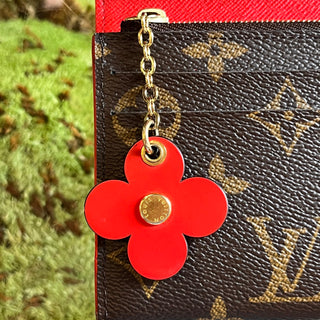 LOUIS VUITTON Coquelicot LV Monogram Canvas Emilie Wallet
