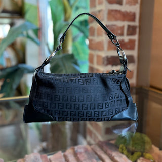 FENDI Small Chef Vintage Zucchino FF Canvas Shoulder Bag