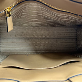 PRADA Symbole Small Beige Khaki Leather Tote Bag