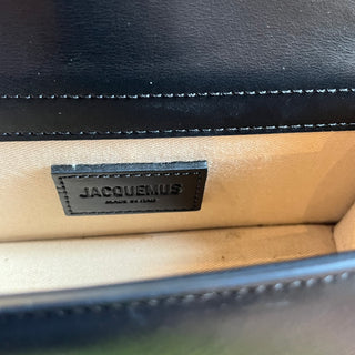 JACQUEMUS Le Bambino Mini Black Smooth Calfskin Leather Top Handle Bag