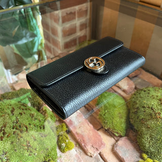 GUCCI Dollar Interlocking GG Black Wallet