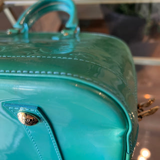 LOUIS VUITTON Monogram Vernis Alma Turquoise PM