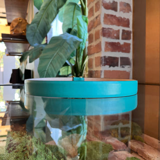 VERSACE Turquoise Tribute Medallion Leather Belt SZ90/36(L)