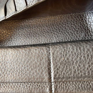GUCCI Soho Black Pebbled Leather Zip-Around Continental Wallet