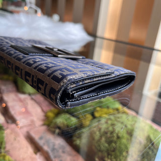 FENDI FF Zucca Canvas Wallet