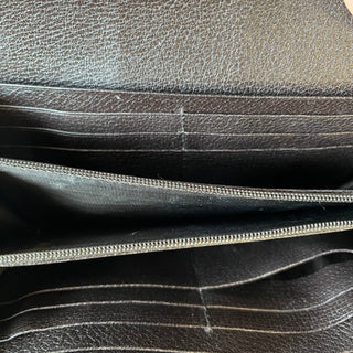 GUCCI GG Monogram Canvas Bee Web Stripe Continental Wallet