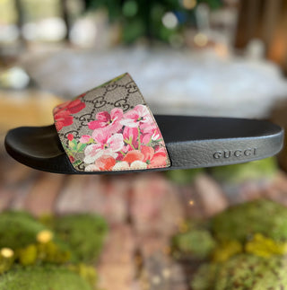 GUCCI Blooms Rubber Slides SZ 40