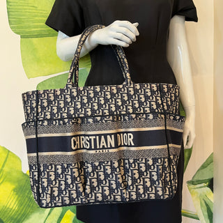 CHRISTIAN DIOR Blue Oblique Catherine Tote TS3405