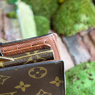 LOUIS VUITTON French Brown Monogram Canvas Vintage Wallet