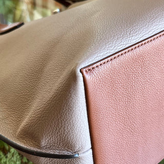 LOUIS VUITTON Lockme Go Beige Brown Calfskin Leather Tote