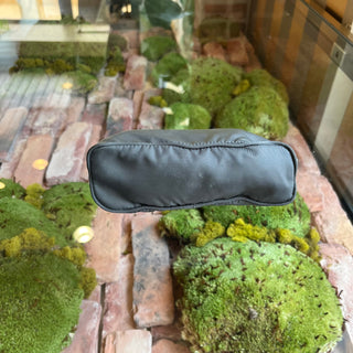 PRADA Gray Nylon Ruffle Cosmetic Pouch