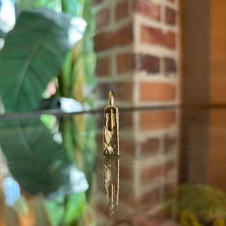 HERMES Gold Curiosite Kelly Guilloche Charm