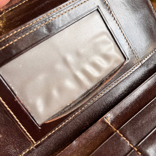 FENDI Sas Brown Vinatge Zucca Canvas Wallet