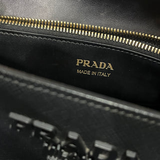 PRADA Black Monochrome Saffiano Leather Tote