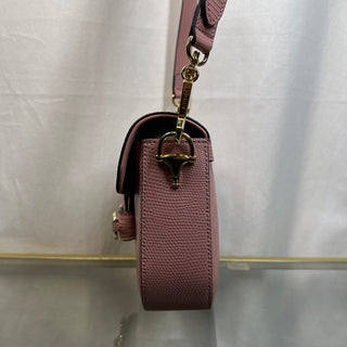 GUCCI 1955 Horsebit Small Pink Lizard Skin Shoulder Bag