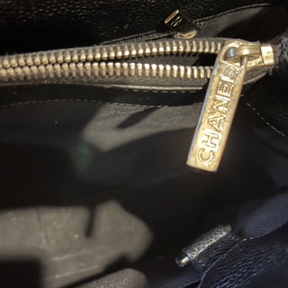 CHANEL GST Grand Shopper Black Caviar Leather Quilted Tote