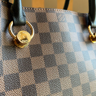 LOUIS VUITTON LV Riverside Black Damier Ebene Canvas Tote Bag