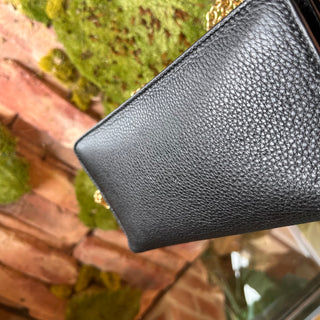 PRADA Small Vitello Daino Black Wallet On Chain Crossbody Bag