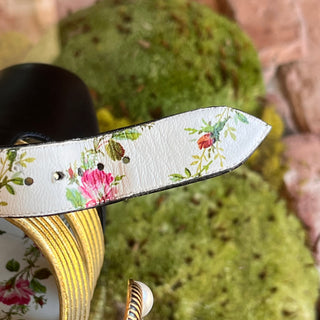 GUCCI Black Gold Leather Gea Pumps SZ36(6US)