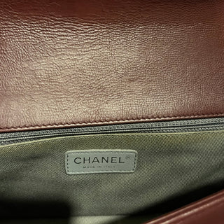 CHANEL Boy Burgundy Patent Leather Bag