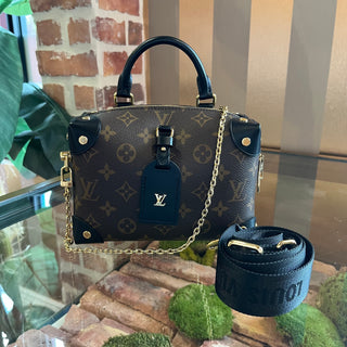 LOUIS VUITTON Malle Petite Noir Shoulder Bag