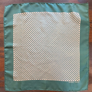 HERMES Set Green Pocket Square