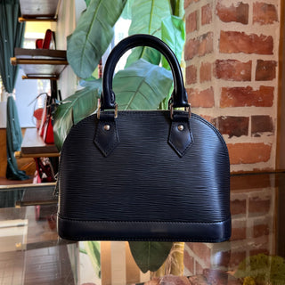 LOUIS VUITTON Alma BB Black Epi Leather Top Handle