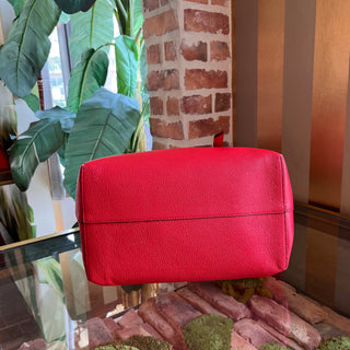 ALEXANDER MCQUEEN Skull Shopper Red Grained Calfskin Tote