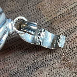 DAVID YURMAN Oval Sterling Silver 18K Gold Cable Lock It Pendant