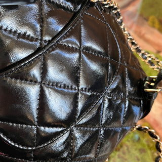 CHANEL My Pocket Quilted Shiny Calfskin Backpack