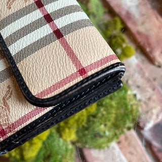 BURBERRY Brown Nova Check Canvas Wallet