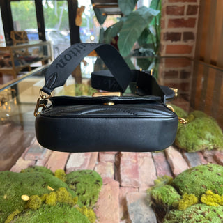 LOUIS VUITTON New Wave Multi-Pochette Black Quilted Leather Crossbody Bag