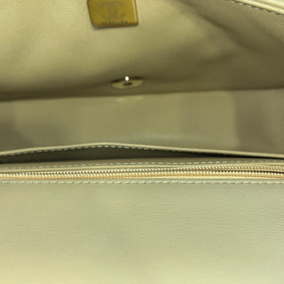 CHANEL Rectangle Flap Mini Dark Beige Raffia Shoulder Bag
