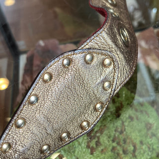 GUCCI Pelham Gold Leather Sudded Hobo Bag