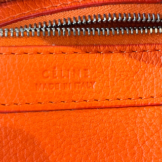 CELINE Horizontal Cabas Orange Grained Calfskin Shopping Tote Bag