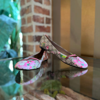 GUCCI GG Supreme Blooms Ballet Flats SZ 38.5 (US 8.5)